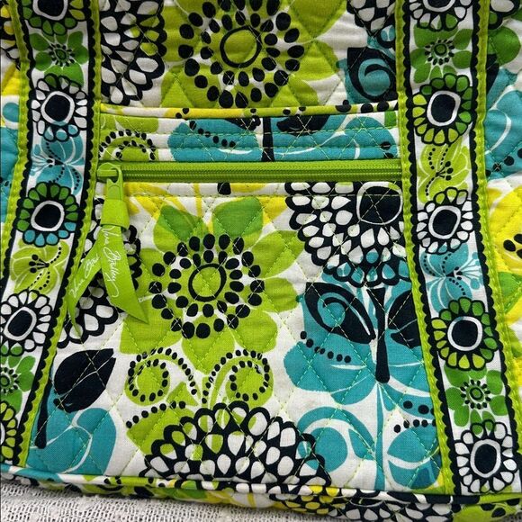 VERA BRADLEY Limes Up Crossbody Purse Bag Tote - Picture 4 of 9